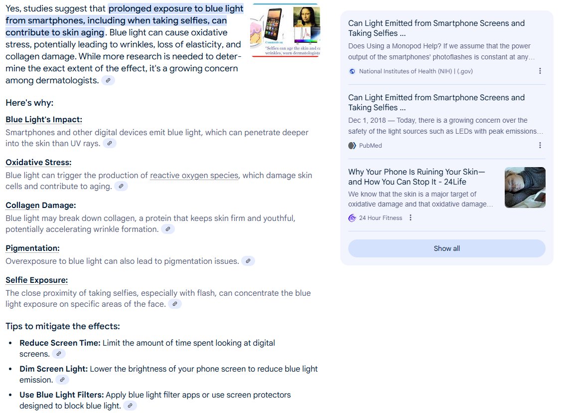 WAIT, THE LIGHT FROM MY SMARTPHONE MIGHT BE CAUSING MY WRINKLES? BUT HOW? MY DERMATOLOGIST NEVER TOLD ME THIS.....

Melatonin is not only produced in your pineal gland but also produced in your skin. 

In your skin, melatonin acts as a free radical scavenger and antioxidant well