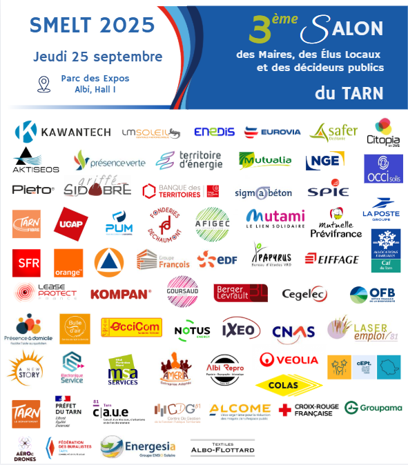l_amf81's tweet photo. 🎉 Bienvenue à nos nouveaux partenaires !
Merci de rejoindre la 3ᵉédition du Salon des Maires, des Élus Locaux et des Décideurs Publics du Tarn 🙌
📅 J-94 👉RDV le 25/09 au Parc des Expos d’Albi
 🤝Rencontres, échanges et territoire en action ! https://t.co/pe34eaWfMR