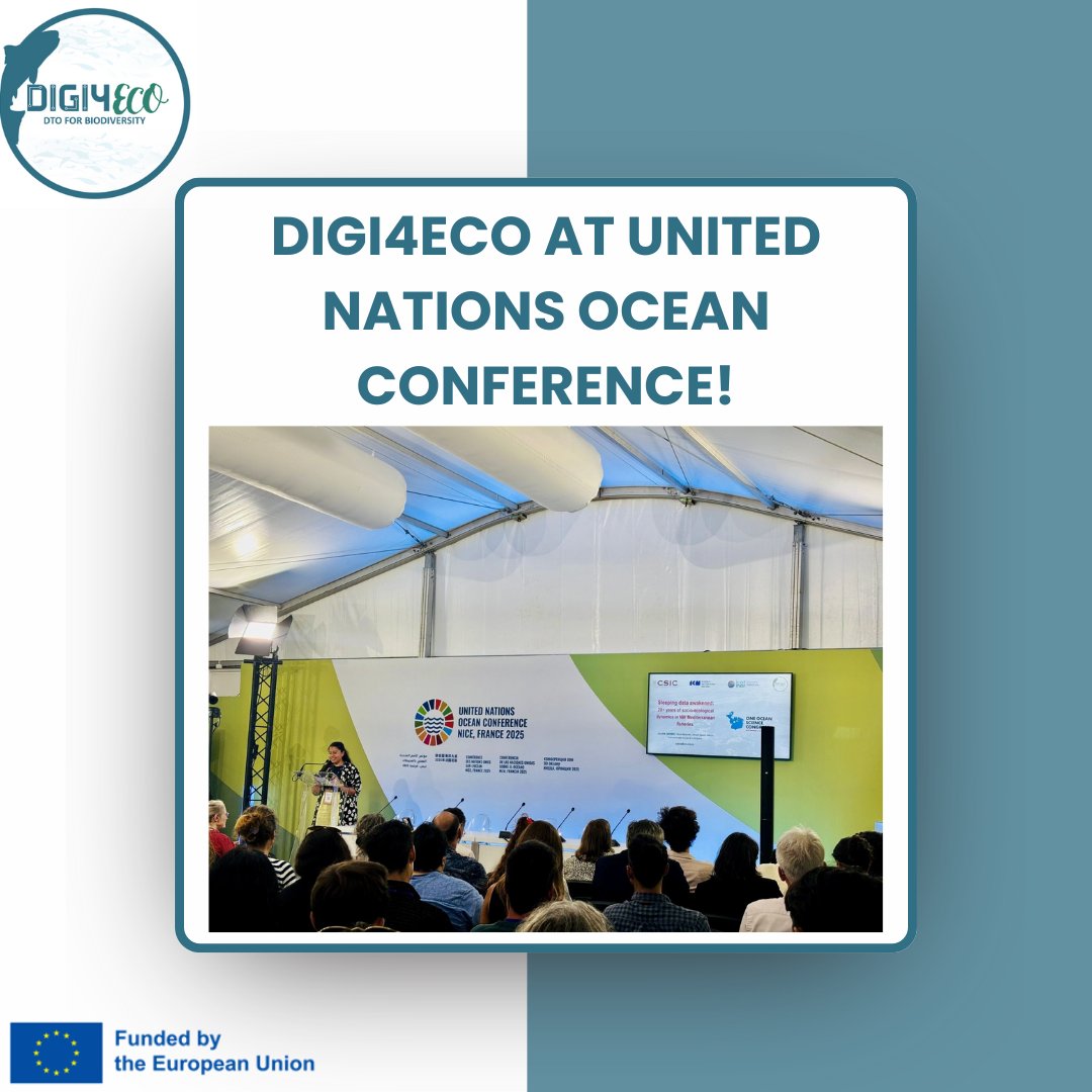 🚀Proud to share that Juliana Quevedo Zabala from <a href="/ICMCSIC/">ICM-CSIC</a>  presented “Sleeping Data Awakened: 20+ Years of Socio-Ecological Dynamics in NW Mediterranean Fisheries” at the United Nations Ocean Conference.

🔗digi4eco.eu/digi4eco-at-un…

#DIGI4ECO #eufunded #cinea #EUresearch #DTO