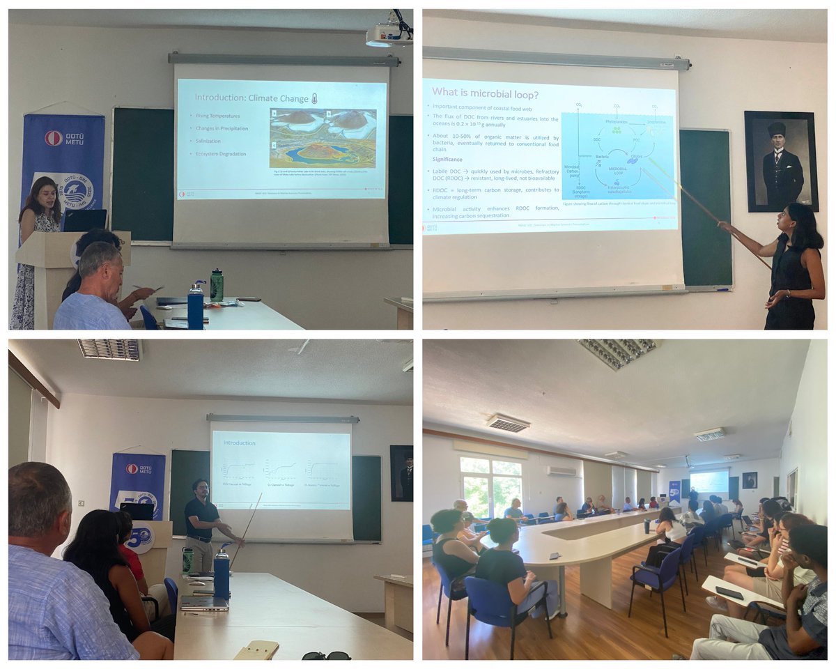 🧑‍💼🧑‍🔬Graduate Student Seminars at METU Institute of Marine Sciences – Spring 2025

As part of the “Seminars in Marine Sciences” course, MSc and PhD students at METU Institute of Marine Sciences delivered oral presentations on their ongoing research. This course aims to support