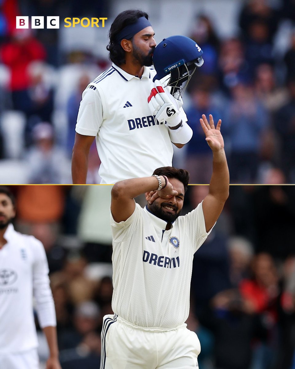 bbctms's tweet photo. India's two century makers. 

KL Rahul and Rishabh Pant are putting England to the sword. https://t.co/AKw1dxm8C7