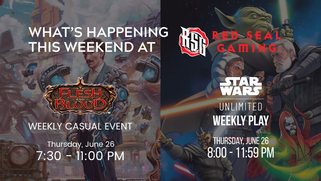 It's a packed week at the shop! What's happening? Sign up for all events via Discord: champ.ly/Nyub4xK1