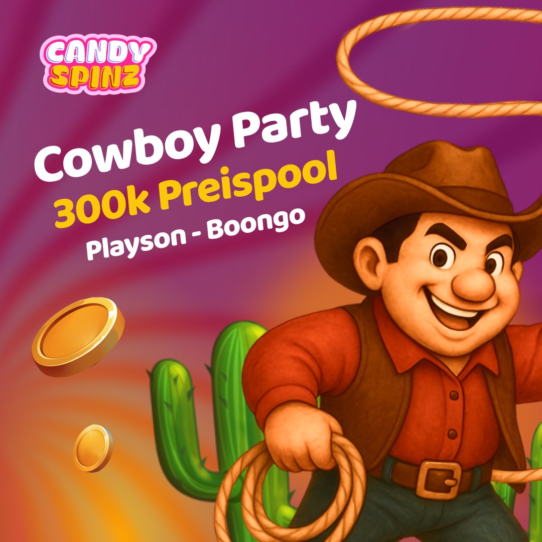 candyspinz's tweet image. 🐎 COWBOY-PARTY ruft! Yeehaw – ab in den Wilden Westen!

🎰 Dreh die Walzen mit Booongo &amp;amp; Playson

🔷 Top Slots
🔷 Volle Action
🔷 Die Party läuft! ⏳

🌅 Sattel dein Pferd &amp;amp; sei dabei!

#candyspinz #cowboyparty #casino #slots