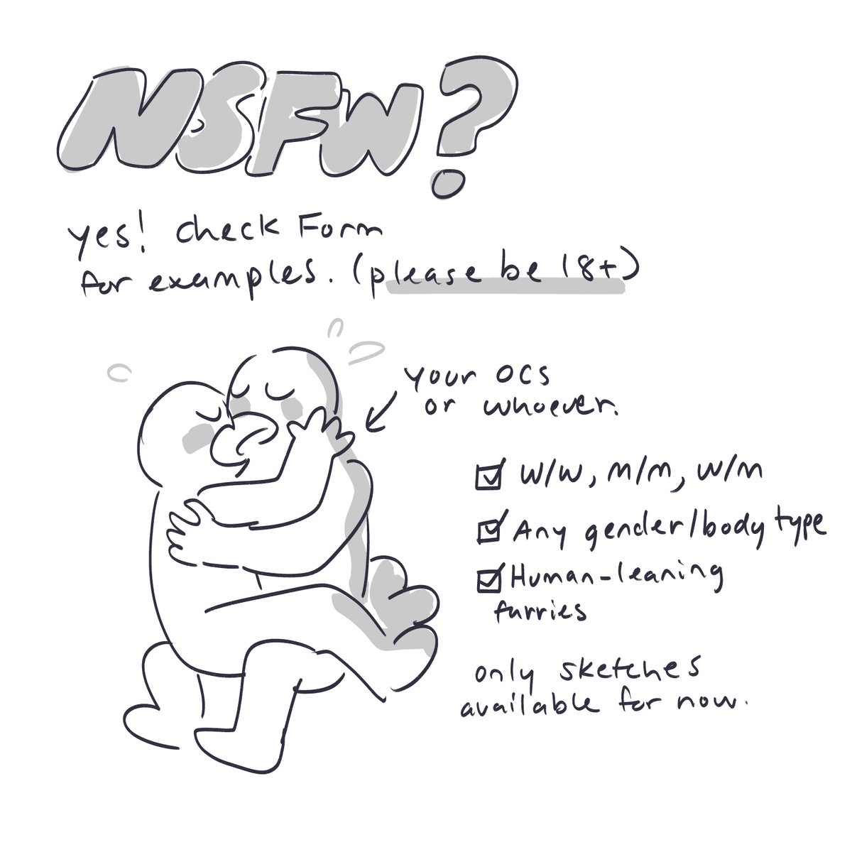 hey! I'm mostly through my current commission batch so i'm opening commissions back up, this time just 5 slots and no chibis (sorry). if you're interested, please take a look at the linked form below! shares appreciated, ty!!🙇
not FCFS. Form will be up 'til it's filled!