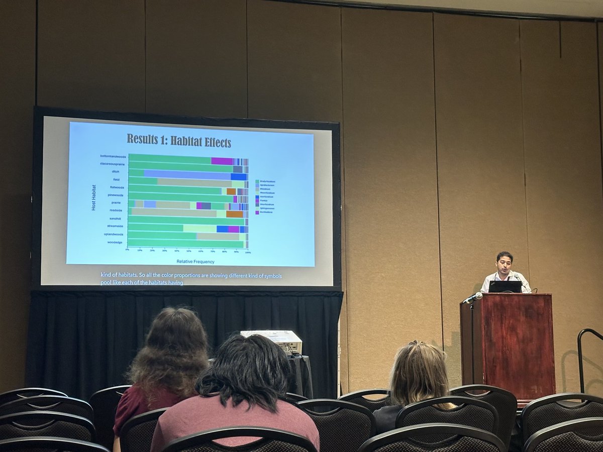 Shamim presenting his work on diazotroph diversity and composition. #Evolution2025