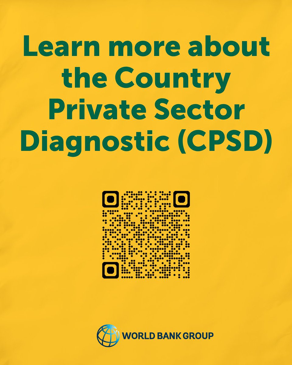 IFCEurope's tweet image. There’s a new @WorldBank Group approach to help countries attract private sector investment in the near term—through concrete policy actions in high-potential sectors that create jobs. Read the latest Country Private Sector Diagnostics:  wrld.bg/U3Va50WeOve #CPSD