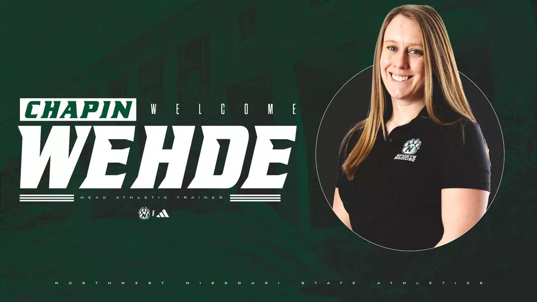 Chapin Wehde has been named the head athletic trainer at Northwest Missouri State University.

Wehde took over the head duties after serving as an associate athletic trainer for the Bearcats in the spring of 2025. Wehde will replace Christy Tapps, who was named Northwest's