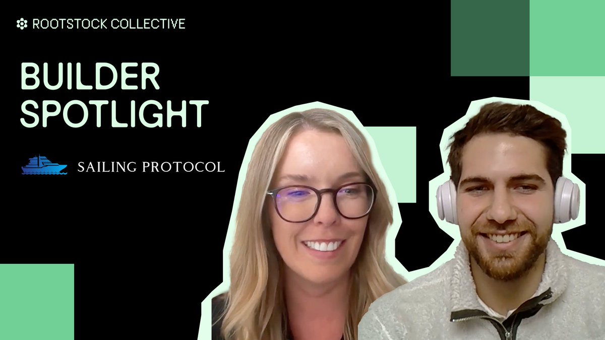 RootstockColl's tweet image. The first episode of Builder Spotlight with @sailingprotocol, @nicoszerman &amp;amp; @eleanor_RColl is here! 🎉

&quot;Our protocol has two components. One of them is the issuance and redemption of the stock tokens. So someone wants to buy, say tokenized @Tesla or tokenized @Nvidia or…