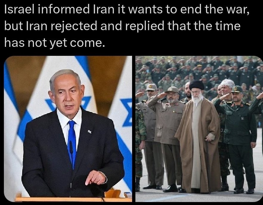 Breking! It is reported that Israel has sent a message to Iran to end the war!

Iran says that the time has not come yet!

Israel is a very hypocritical country!

It cannot be trusted!

#IranIsraelConflict #IranVsIsrael #IsraelIranConflict #Israel #IsraeliranWar