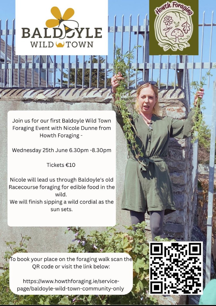Cllr. Joan Hopkins (@hopkins_joan) on Twitter photo The genius Nicole from <a href="/HowthForaging/">Howth Foraging @howthforaging@outlook.ie</a> is running one of her workshops in Baldoyle next Wednesday. This is co funded by <a href="/BaldoyleT/">Baldoyle Wild Towns</a> so itโs heavily discounted.
Please share! <a href="/BaldoyleNews/">Baldoyle News Network</a> <a href="/BaldoyleUtd/">Baldoyle United FC</a> <a href="/NaDubhGhallGAA/">Na Dubh Ghall GAA</a> The genius Nicole from <a href="/HowthForaging/">Howth Foraging @howthforaging@outlook.ie</a> is running one of her workshops in Baldoyle next Wednesday. This is co funded by <a href="/BaldoyleT/">Baldoyle Wild Towns</a> so itโs heavily discounted.
Please share! <a href="/BaldoyleNews/">Baldoyle News Network</a> <a href="/BaldoyleUtd/">Baldoyle United FC</a> <a href="/NaDubhGhallGAA/">Na Dubh Ghall GAA</a>