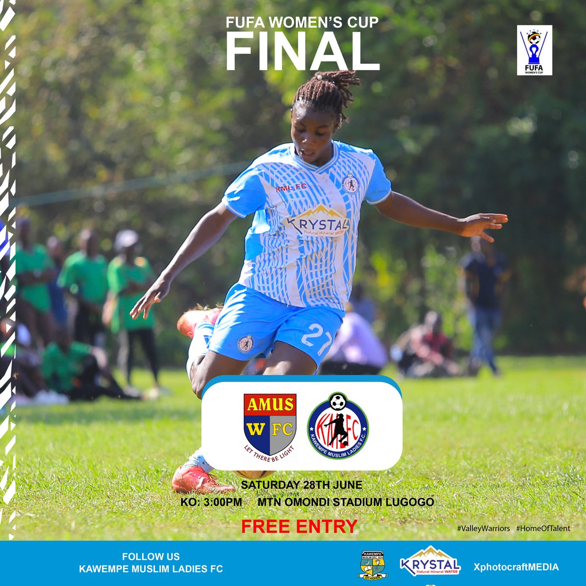 Bring all the Support Warriors. 
This Saturday 28th June
🏟️ MTN Omondi Stadium Lugogo
#ValleyWarriors #HomeOfTalents