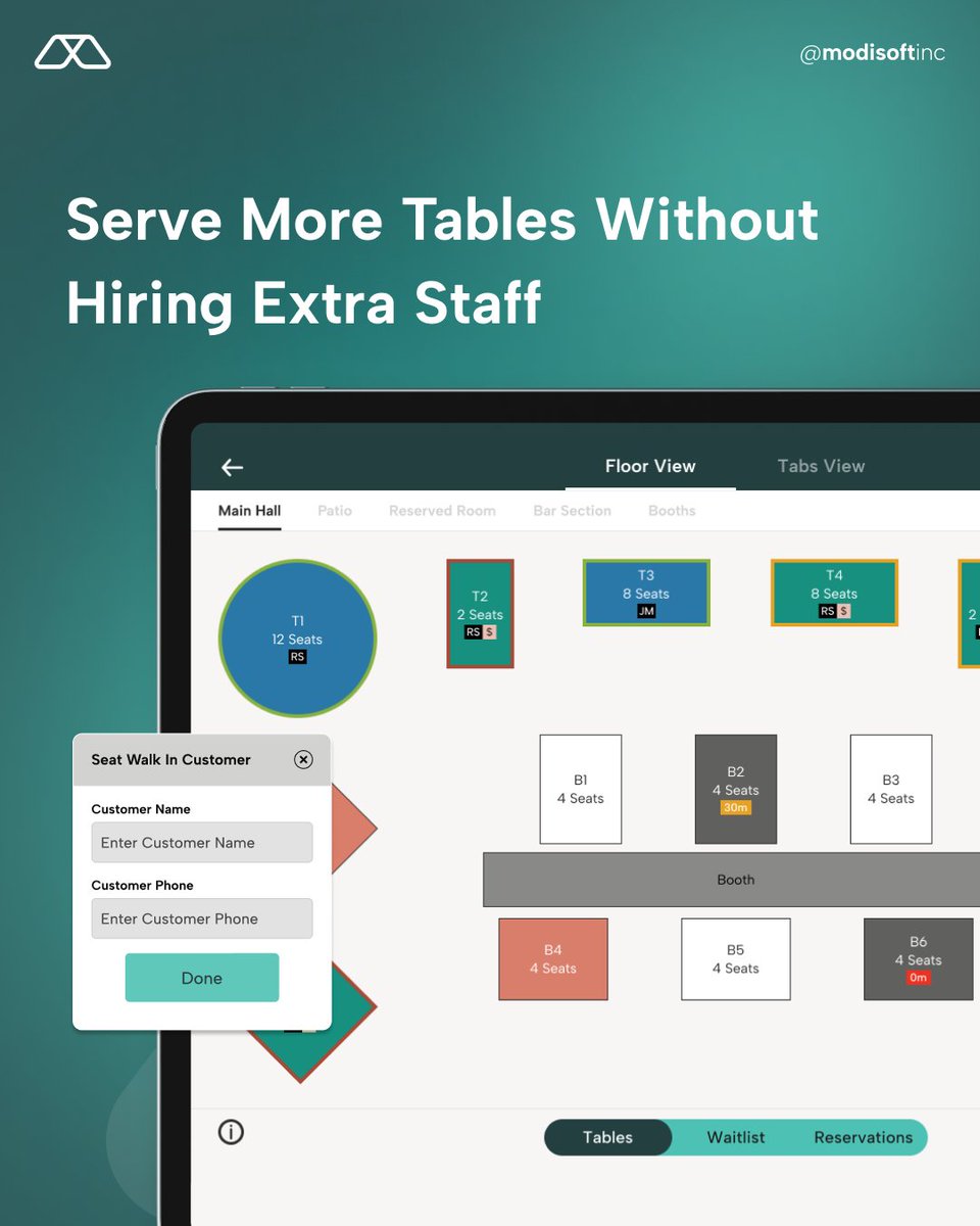 With Modisoft’s table management, you get faster seating, real-time order tracking, and smooth table transitions — no extra labor needed.

#TableManagement #SmartService #RestaurantEfficiency #ModisoftTools