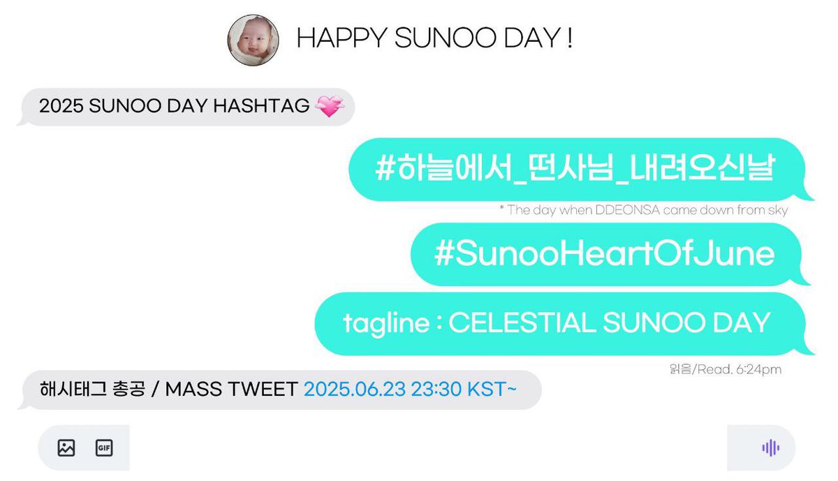Team_Sunoo's tweet photo. Sunoo's birthday is in 30 minutes! Start using the tags NOW:

CELESTIAL SUNOO DAY
#SunooHeartOfJune
#하늘에서_떤사님_내려오신날
#엔하이픈_선우 #SUNOO @ENHYPEN_members @ENHYPEN 

✅ Tweet the tags along with your own content/s
✅ Don't just drop the tags! Avoid copy pasted tweets. https://t.co/sWsu6kR1aG
