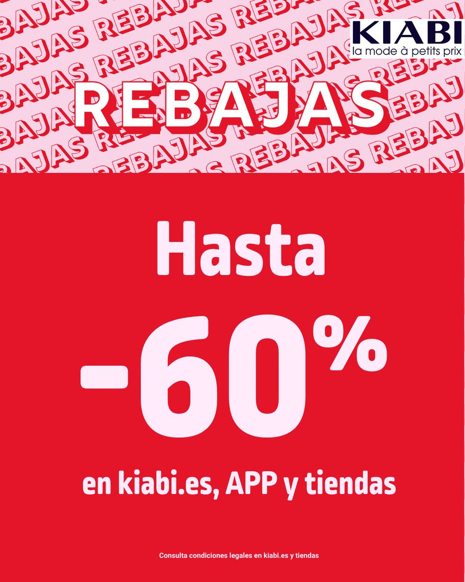 ¡Las rebajas de Kiabi están aquí!

Hasta un 60% de descuento en tienda y app para que renueves tu look sin salirte del presupuesto.  🛍️

👉Corre a Ferial Plaza
#RebajasKiabi #ConectadosContigo #GuadalajaraShopping