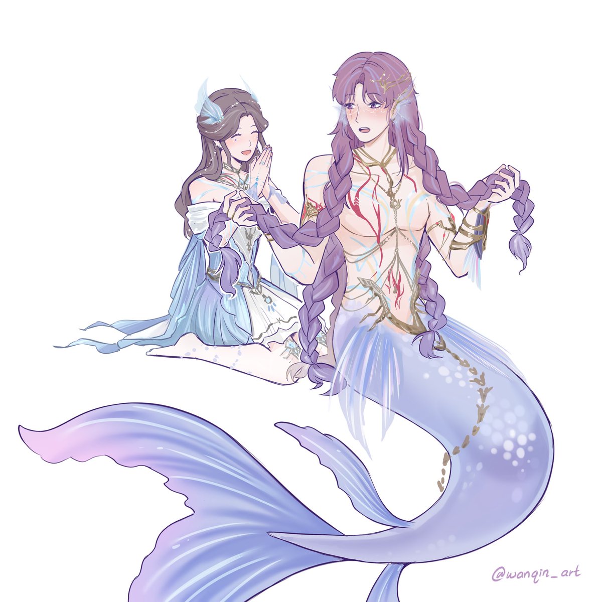 wanqinart's tweet image. 🧜♂️🪸🐚🫧
#Rafayel #祁煜 #ホムラ #기욱 #戀與深空 #loveanddeepspace #恋と深空 #러브앤딥스페이스 #wanqinart #恋と深空二次創作
#submergedeclipse #RafayelLemurianSeaGod