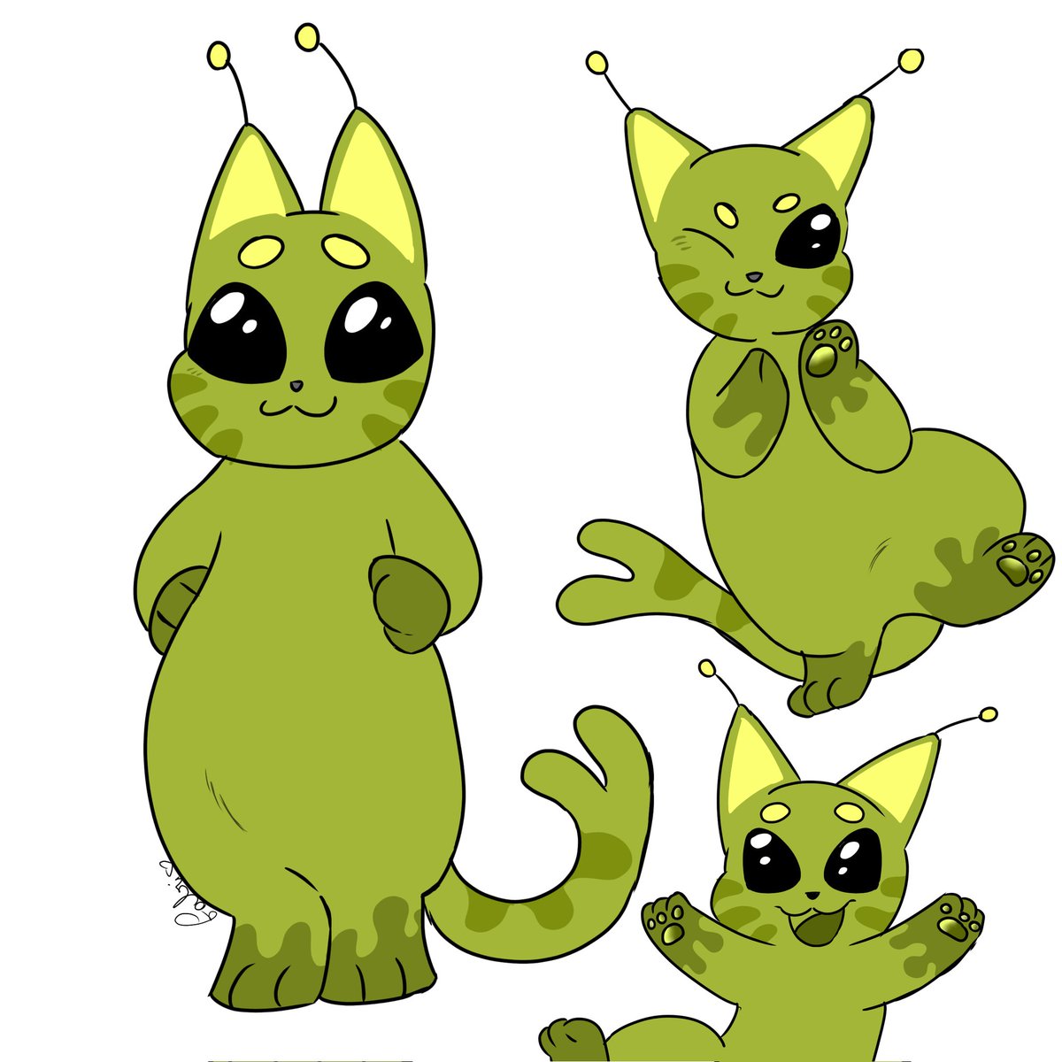 Gabriel80065150's tweet image. my new mascot ♡ mippo 👽🐱
#oc #originalcharacterart #art #cute