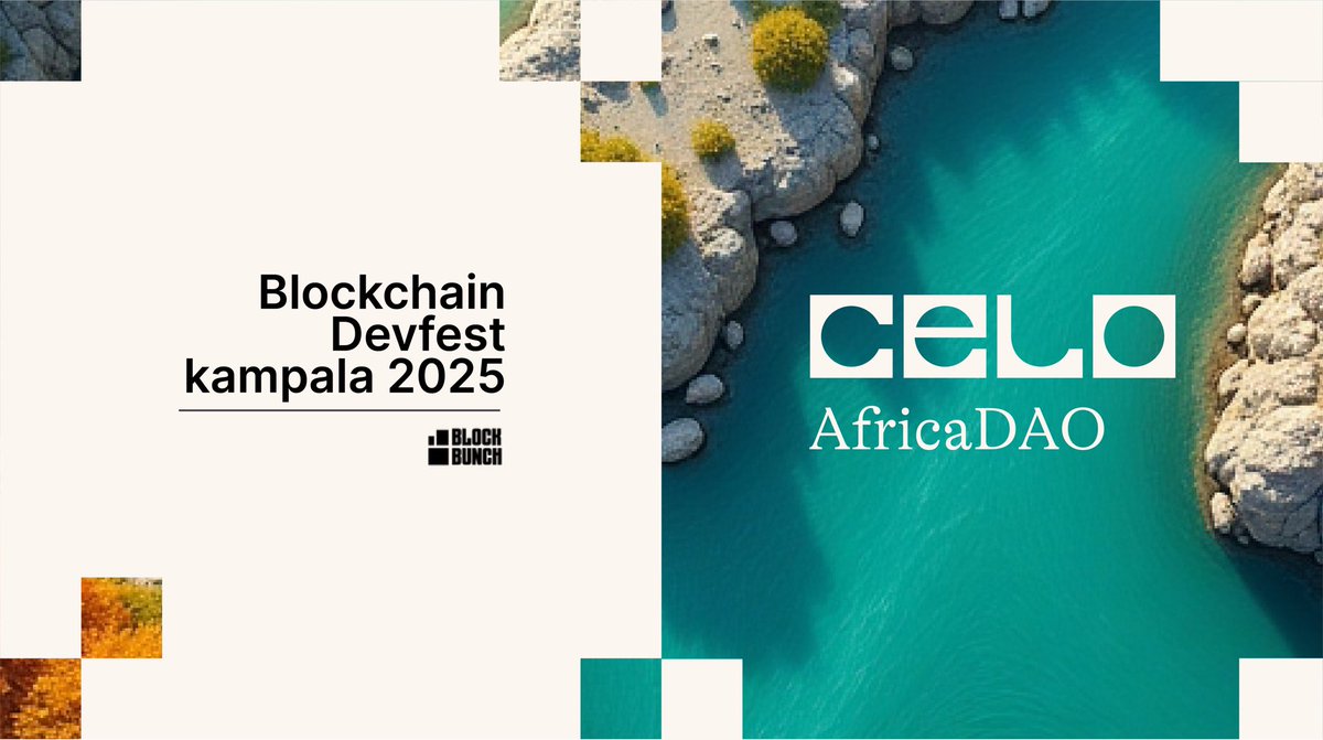 Celo Africa DAO (@celoafricadao) on Twitter photo Celo Uganda 🇺🇬 will be live at the <a href="/BChainDevFest/">Blockchain DevFest Kampala 2025 ✨</a> happening in KAMPALA!
Bringing mobile-first innovation, real-world impact & community power to Uganda’s big stage!
Kampala, get ready to meet CELO! 🟡
Visit <a href="/BChainDevFest/">Blockchain DevFest Kampala 2025 ✨</a> for more info
Dates: 27th & 28th June 2025 Celo Uganda 🇺🇬 will be live at the <a href="/BChainDevFest/">Blockchain DevFest Kampala 2025 ✨</a> happening in KAMPALA!
Bringing mobile-first innovation, real-world impact & community power to Uganda’s big stage!
Kampala, get ready to meet CELO! 🟡
Visit <a href="/BChainDevFest/">Blockchain DevFest Kampala 2025 ✨</a> for more info
Dates: 27th & 28th June 2025