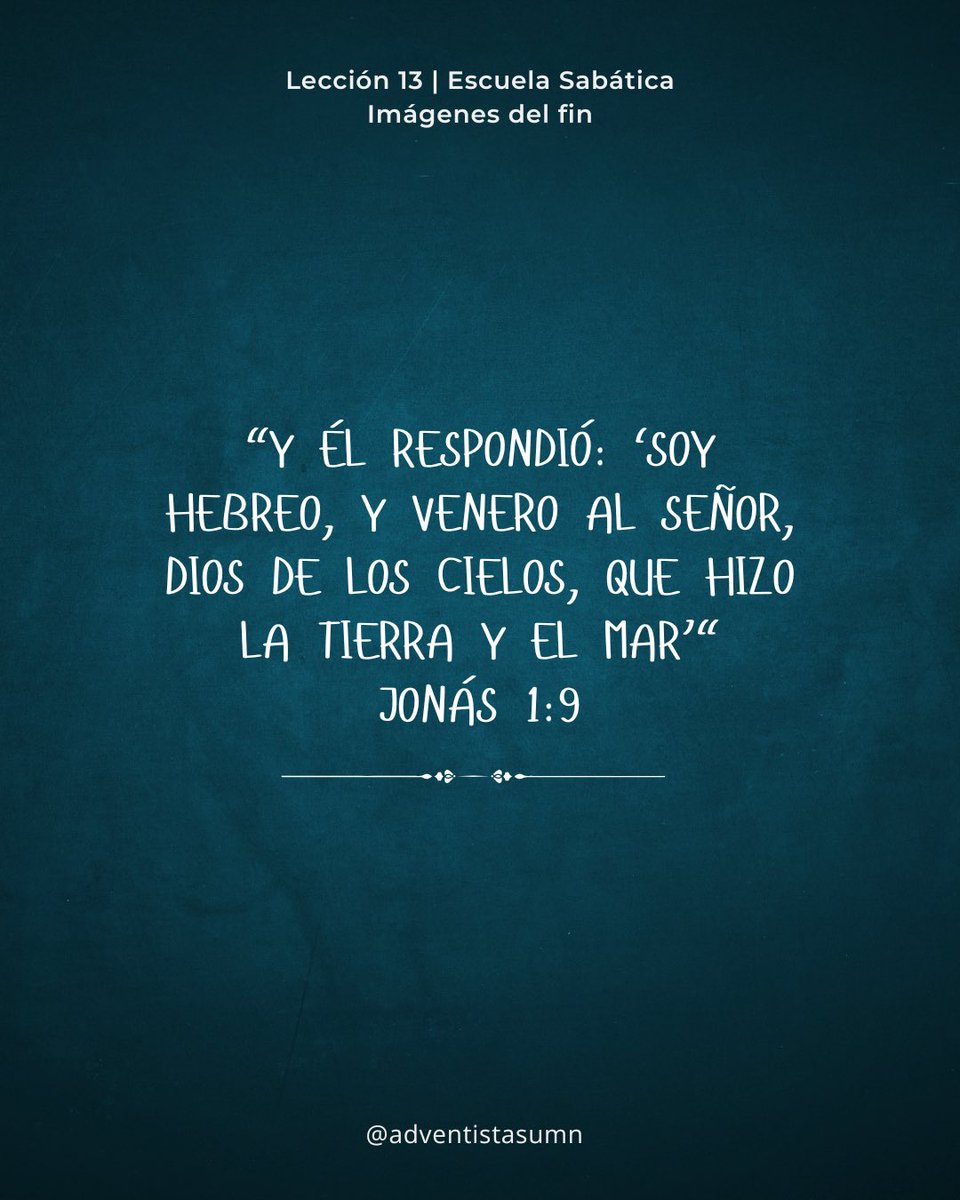 📖 Esta semana cerramos un ciclo especial: exploraremos juntos el llamado de Jonás, la caída de Babilonia y el ascenso de Ciro, historias que nos iluminan sobre los últimos días.

#EscuelaSabática #LESAsd #LESAdv