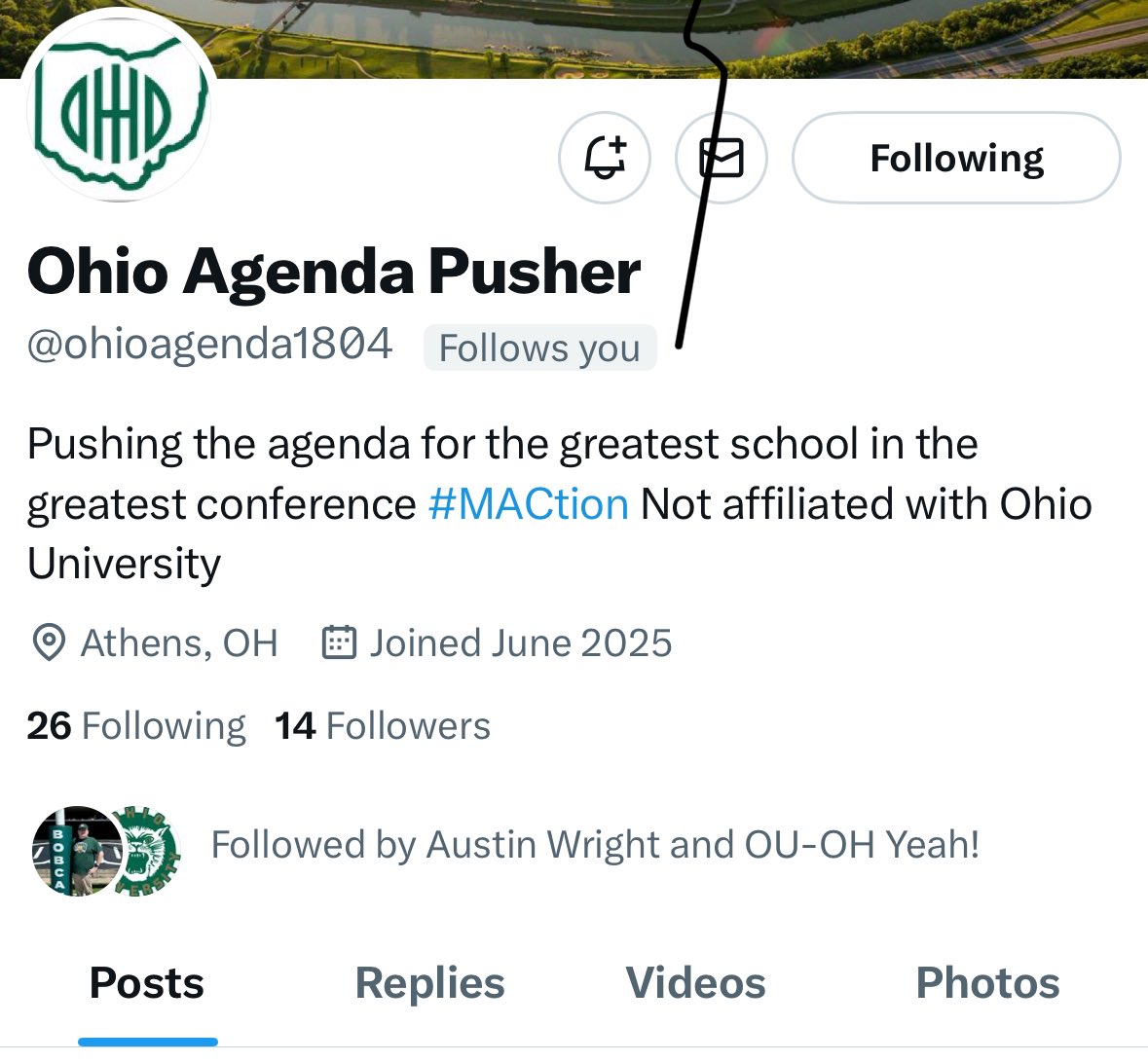 Sidelines - Ohio (@sidelinesohio) on Twitter photo Give <a href="/ohioagenda1804/">Ohio Agenda Pusher</a> a follow. Looking forward to seeing how Ohio’s agenda is pushed. Go Cats! Give <a href="/ohioagenda1804/">Ohio Agenda Pusher</a> a follow. Looking forward to seeing how Ohio’s agenda is pushed. Go Cats!