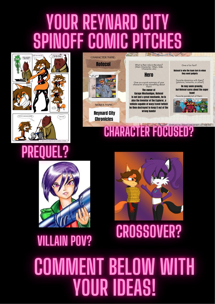 PLEASE SHARE #indiecomics Reynard City Comic Spinoff Pitches- Special foxy thanks everyone who contributed! youtube.com/shorts/hVk_bUc…
Shoutout <a href="/VanguardComic/">Dan - Vanguard Comic.com</a> <a href="/Lollipop_Comics/">Adventures of Lollipop Comics 🇨🇦</a> <a href="/iwfan53/">iwfan53</a> <a href="/mercenarymaster/">Chris the Phoenix</a> <a href="/JonsCrazyTweets/">Jon Esparza</a> <a href="/The_Joe_Draco/">🎩Joel the Swedish Dragon🇸🇪🐉</a> and more!