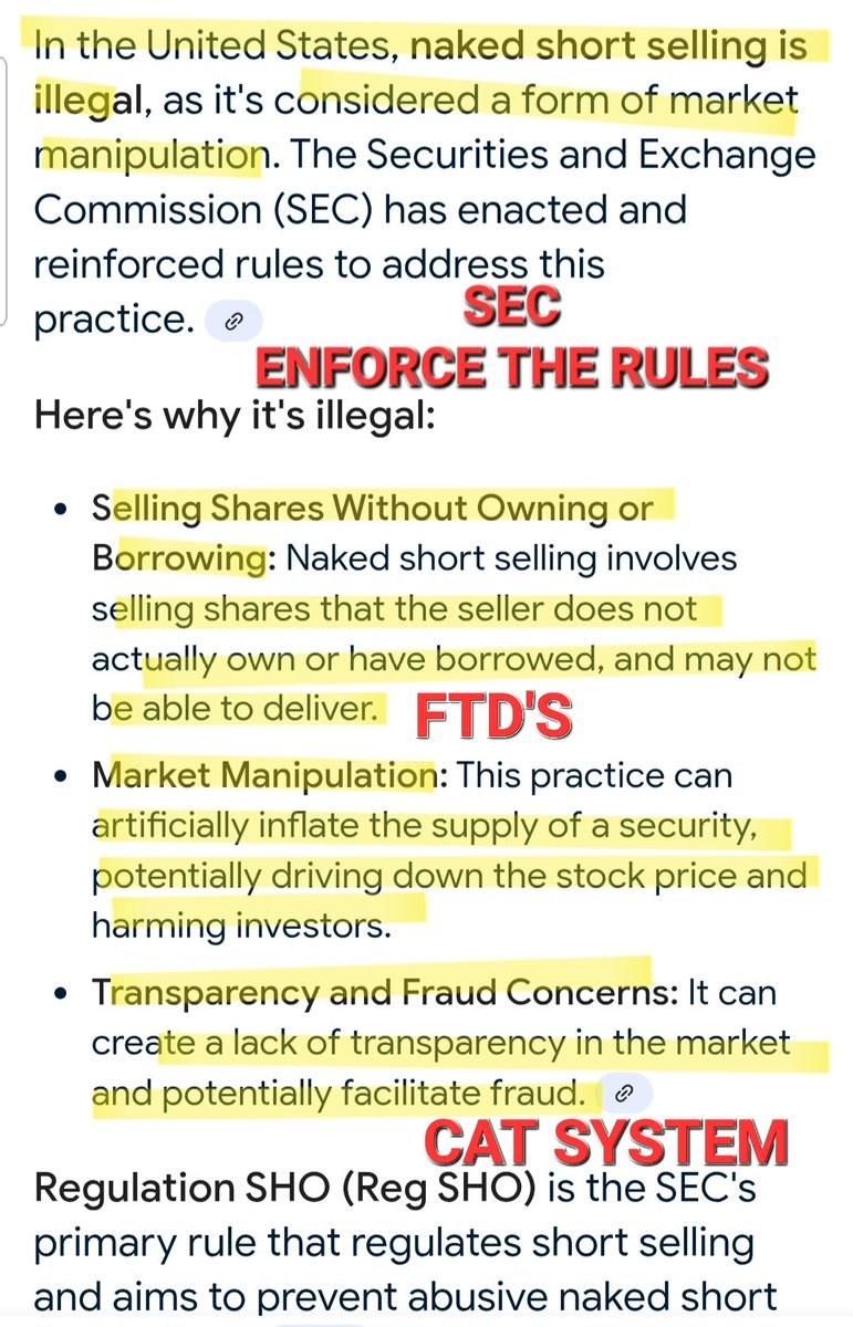 Stephanie 🇬🇧🇺🇸🦍 (@stephmase22) on Twitter photo 📣BAN NAKED SHORT SELLING 🛑
What is crazy is we need an Executive Order to ban
Naked Short Selling that is already ILLEGAL in the United States 🤔
<a href="/SECGov/">U.S. Securities and Exchange Commission</a> already has rules on the book to stop the blatant and out of control corruption taking place in the Stock Market.
We 📣BAN NAKED SHORT SELLING 🛑
What is crazy is we need an Executive Order to ban
Naked Short Selling that is already ILLEGAL in the United States 🤔
<a href="/SECGov/">U.S. Securities and Exchange Commission</a> already has rules on the book to stop the blatant and out of control corruption taking place in the Stock Market.
We