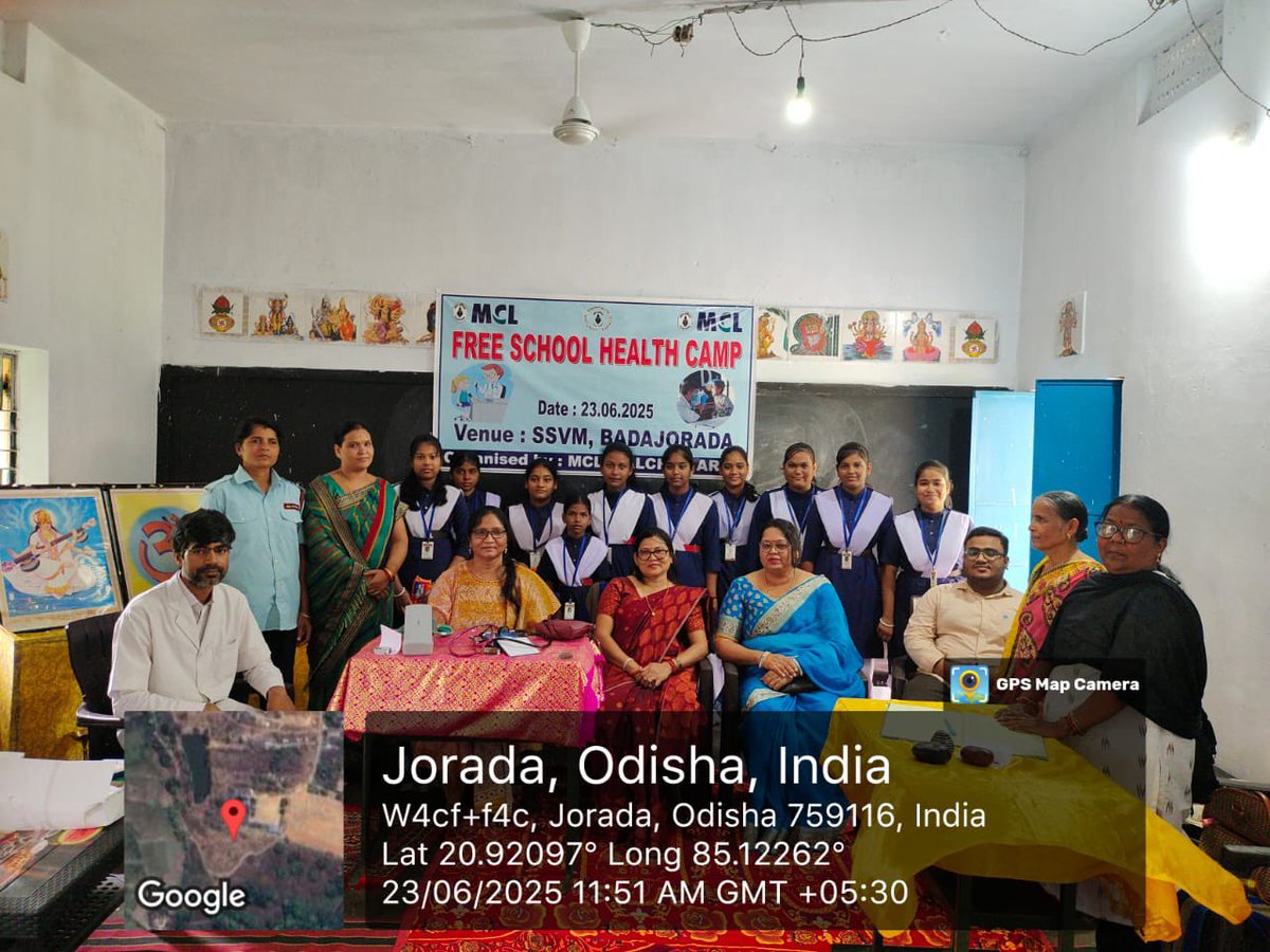 TalcherArea_MCL's tweet photo. A Free School Health Camp is organised by MCL , Talcher Area at SSVM, Badajorada on 23/06/2025 in regards to creating Awareness of Menstruation.
Disposable Sanitary Napkin &amp; Medicines were also distributed. https://t.co/2kItLC2t2n