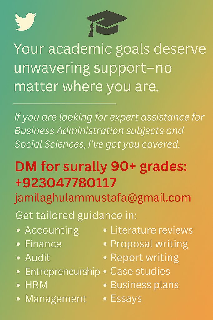 AashooMustafa7's tweet photo. Hello, I hope you are doing well 

I will assist you in assignment and exams to get surely 90+ grades.
DM at +923047780117

Essays writing 
Report writing 
Proposal writing 
Literature reviews 
PPT 
powerpoint
CanvaPro 
#yks2025
#oman
#Iran 
#IranUnderAttack 
#IranVsIsrael https://t.co/vg9uS4OEAY