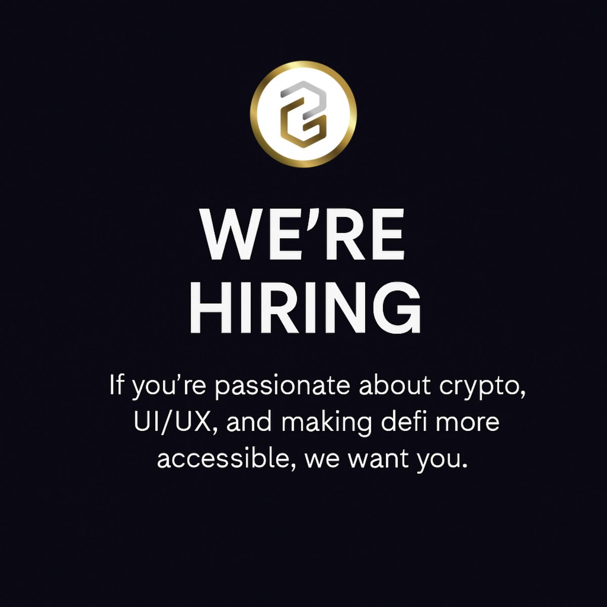 🚨 We’re hiring!

Gold DAO is looking for a Frontend Developer to help build the future of on-chain gold 🏛️

If you’re passionate about crypto, UI/UX, and making defi more accessible, we want you.

Apply here: forum.dfinity.org/t/open-positio…
$GOLDAO #ICP #Jobs #Hiring #Web3Dev