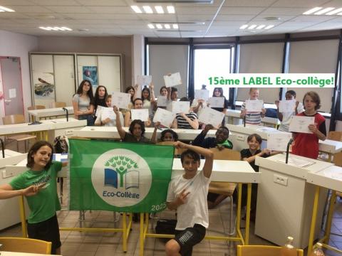 Le collège Paul Valéry a été labellisé pour la 15ème fois consécutive ECO-COLLEGE (Niveau argent). Félicitations aux élèves participants et à leur professeur !