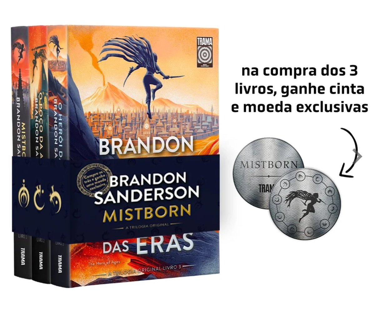 Portal Urithiru 🌐 (@portalurithiru) on Twitter photo PACK MISTBORN - PRIMEIRA ERA (EDIÇÃO BROCHURA) + MOEDA DE BRINDE
❌ De R$329
🟢 Por R$280,42
FRETE GRÁTIS em várias regiões!!
Adicione o cupom: COSMERECENTRAL no site da Trama para ter o desconto
(Cupom do pessoal da <a href="/CosmereCentral/">Cosmere Central</a>
🫶🏻)
lojaeditoratrama.com.br/pack-mistborn-… PACK MISTBORN - PRIMEIRA ERA (EDIÇÃO BROCHURA) + MOEDA DE BRINDE
❌ De R$329
🟢 Por R$280,42
FRETE GRÁTIS em várias regiões!!
Adicione o cupom: COSMERECENTRAL no site da Trama para ter o desconto
(Cupom do pessoal da <a href="/CosmereCentral/">Cosmere Central</a>
🫶🏻)
lojaeditoratrama.com.br/pack-mistborn-…