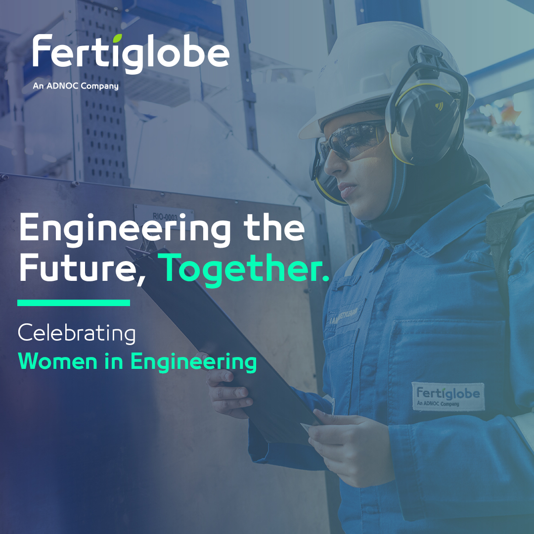 🌟 Together We Engineer! 🌟

At Fertiglobe, we’re proud to celebrate International Women in Engineering Day 2025! 👷‍♀️⚙️

Today, we recognize the incredible contributions of our women engineers who are driving innovation, shaping a more sustainable future, and inspiring change