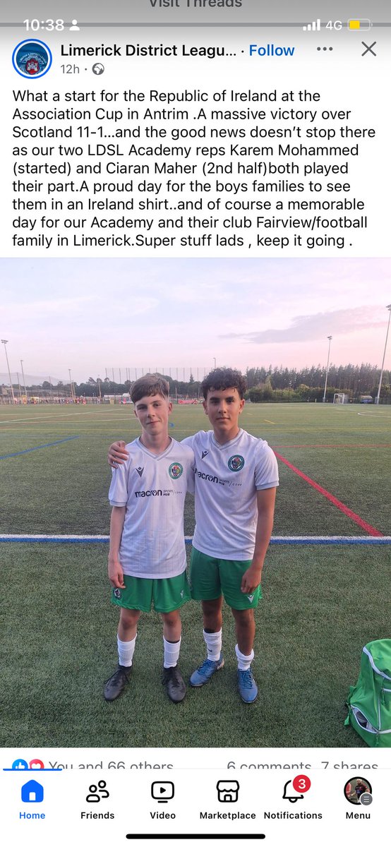 Congrats to Ciaran on representing Ireland 🇮🇪 A great achievement