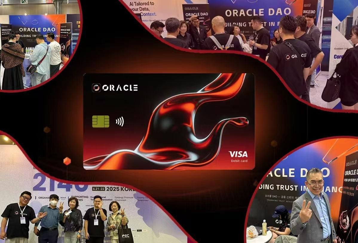 RomuloNevesOf's tweet image. Oracle DAO made a strong appearance at the NEXUS 2140 International Blockchain Summit in South Korea!
The scene was packed, 30+ countries' ecological achievements were displayed simultaneously, Oracle Global Card physical card was first launched, and Visa payment ecosystem was…