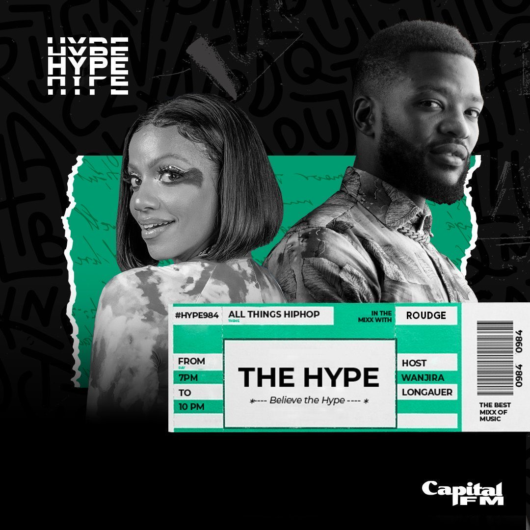 Happy New Week folks! ✨

Let's link up tonight, 7.30 - 10 pm for a Hip Hop &amp; RnB rendezvous with #TheDon <a href="/djroudge/">DJ ROUDGE🎧</a> and your Hype Queen <a href="/WanjiraL/">Left Eye 👁️🖤</a> live on your stereos! 📻🎶

Listen live: capitalfm.co.ke/listenlive/

#BelieveTheHype