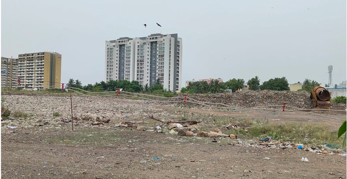 Pallavaram Periya Eri began deteriorating around 1997 when municipal authorities started dumping waste at its southern end. After years of deliberation, the NGT ordered the complete biomining and remediation of the legacy waste. However, implementation delays, worsened by the