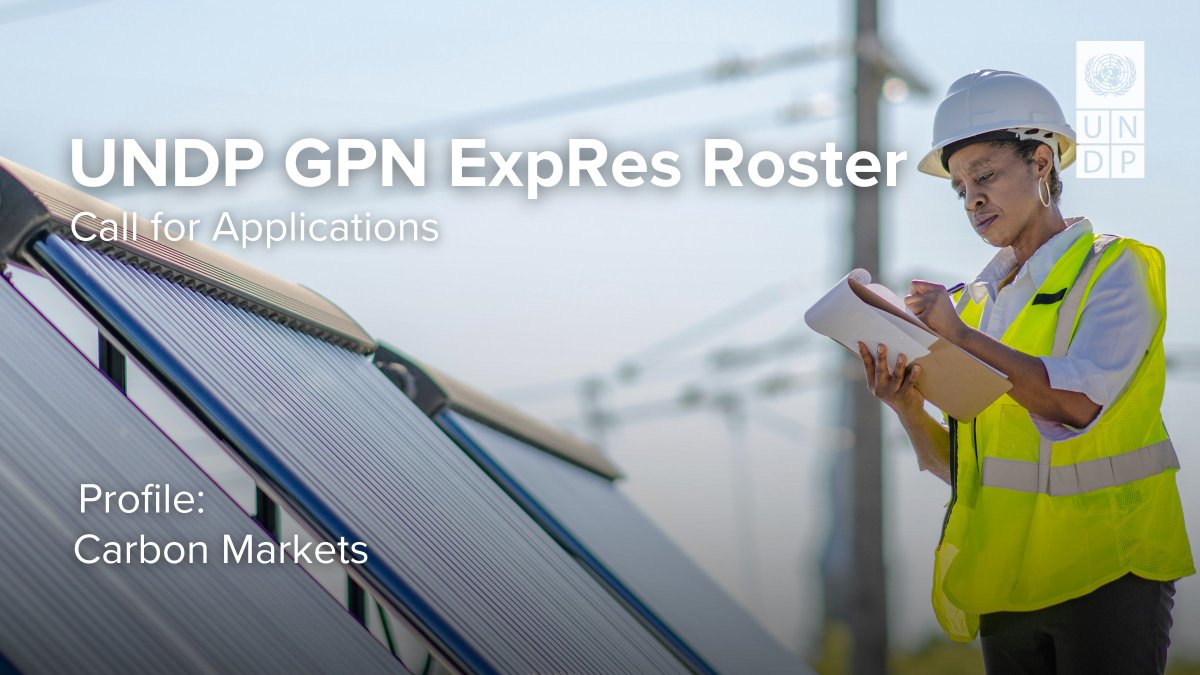 Join the UNDP ExpRes Roster! 
We are building a roster of experts in carbon markets, climate finance &amp; related fields to support high-integrity climate action under the #ClimatePromise2025.

Learn more: drive.google.com/file/d/1DV3p-9…
Apply: undp-globalcall.eva.ai/job-details/37…
