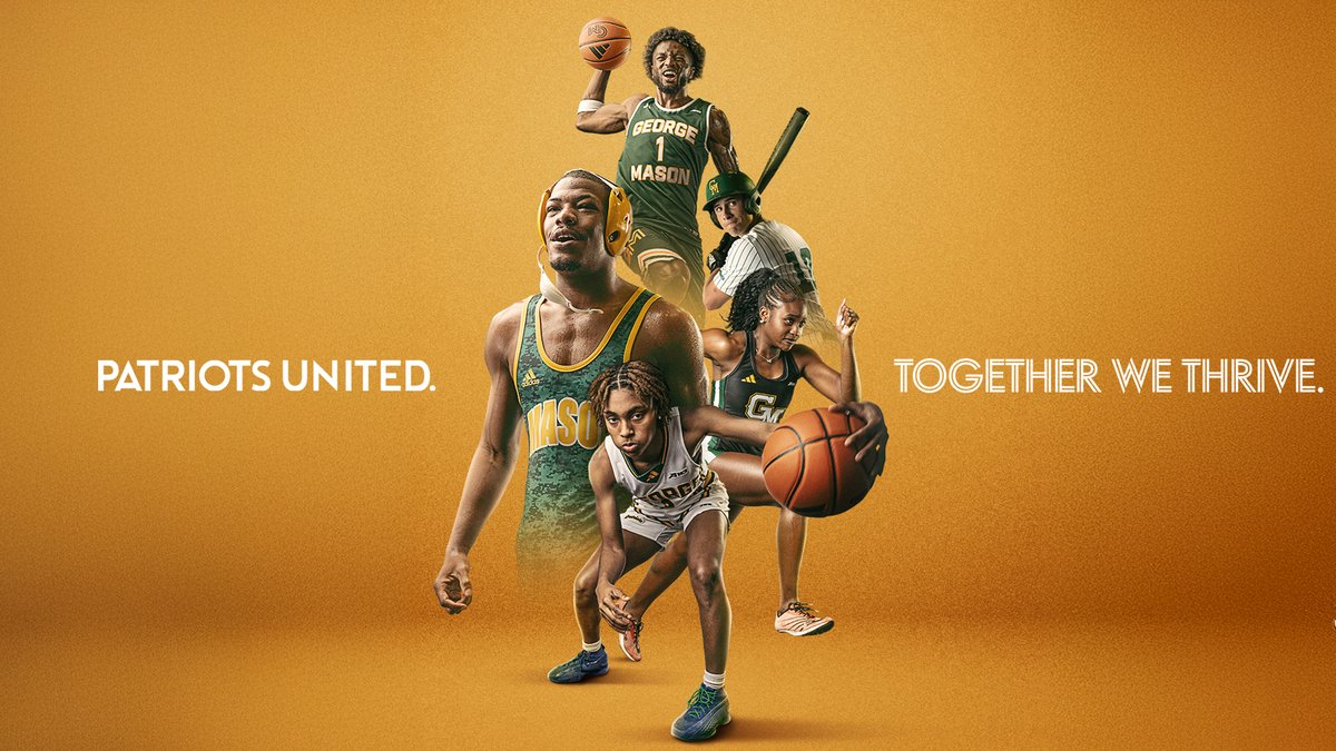 Introducing Our New Strategic Plan!

At George Mason, our mission is clear: To inspire and transform lives through the power of sports.

𝙋𝙖𝙩𝙧𝙞𝙤𝙩𝙨 𝙐𝙣𝙞𝙩𝙚𝙙. 𝙏𝙤𝙜𝙚𝙩𝙝𝙚𝙧 𝙒𝙚 𝙏𝙝𝙧𝙞𝙫𝙚.

More info: gopatriotsunited.com