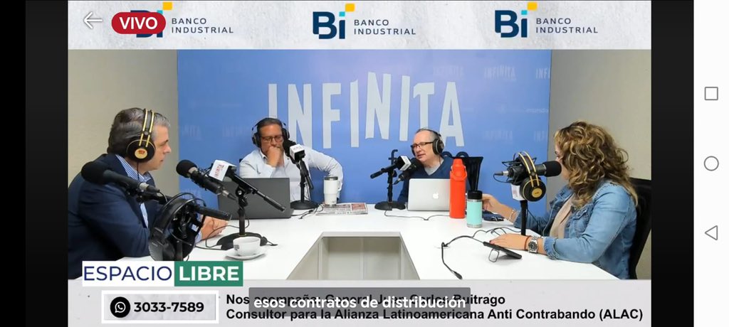 General (ret) Juan Carlos Buitrago A. (@bg_buitrago) on Twitter photo Estamos en <a href="/EspacioLibreGt/">Espacio Libre</a> <a href="/InfinitaFM/">Radio Infinita</a> conversando sobre comercio ilícito, crimen organizado, fronteras y esfuerzos públicos y privados para combatir el contrabando. x.com/espaciolibregt… Estamos en <a href="/EspacioLibreGt/">Espacio Libre</a> <a href="/InfinitaFM/">Radio Infinita</a> conversando sobre comercio ilícito, crimen organizado, fronteras y esfuerzos públicos y privados para combatir el contrabando. x.com/espaciolibregt…