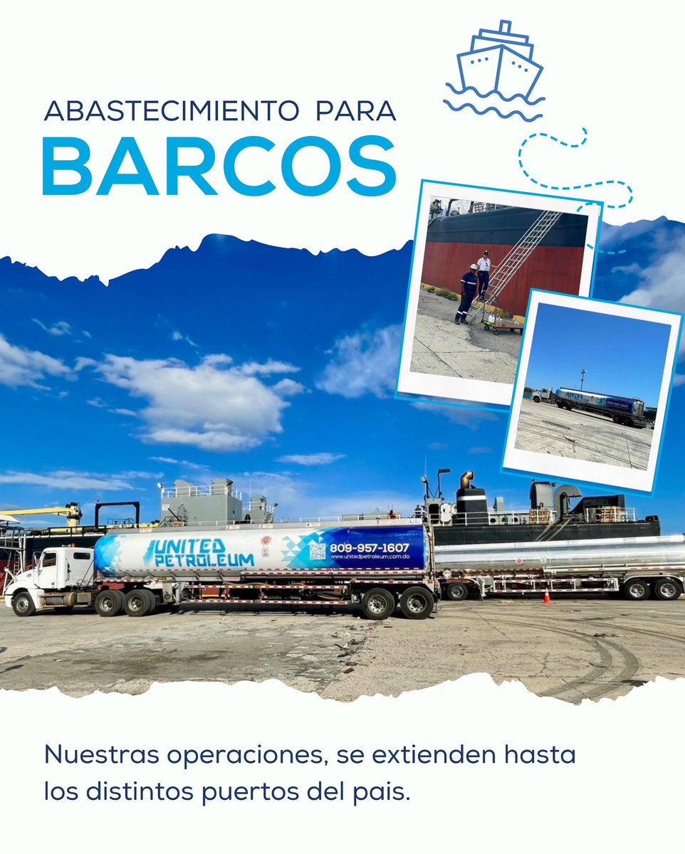 United Petroleum RD (@unipetroleumrd) on Twitter photo En United Petroleum extendemos nuestras operaciones a los principales puertos del país, garantizando un suministro eficiente y seguro de combustible para embarcaciones.
#UnitedPetroleum #LogísticaPortuaria #CombustibleSeguro #EnergíaQueMueve <a href="/juantomasdiazi/">Juan Tomás Díaz</a> En United Petroleum extendemos nuestras operaciones a los principales puertos del país, garantizando un suministro eficiente y seguro de combustible para embarcaciones.
#UnitedPetroleum #LogísticaPortuaria #CombustibleSeguro #EnergíaQueMueve <a href="/juantomasdiazi/">Juan Tomás Díaz</a>