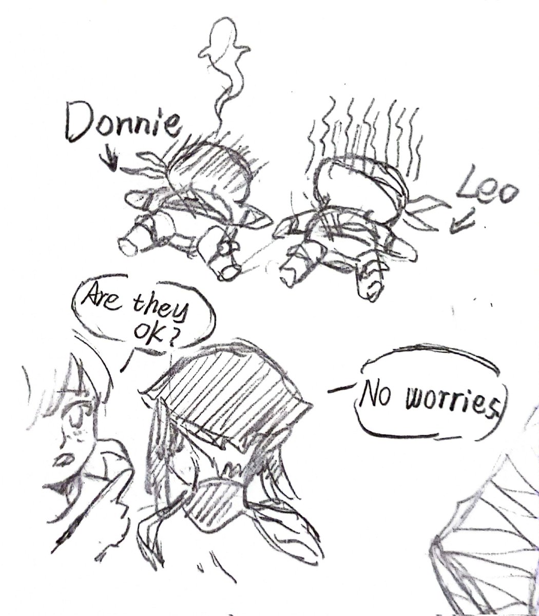 qingyu8699's tweet image. Donnie要被吓死了……🤣🤣🤣#tmnt2012 #leorai #apritello