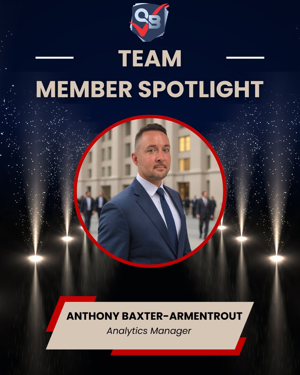 QBBusinessS's tweet image. Team Spotlight: Anthony Baxter-Armentrout
 QB’s Analytics Manager = the guy turning data into $$$.
 Smart, strategic, and always ahead of the curve.
 #TeamQB #AnalyticsPro #DealerSupport #WarrantyWins