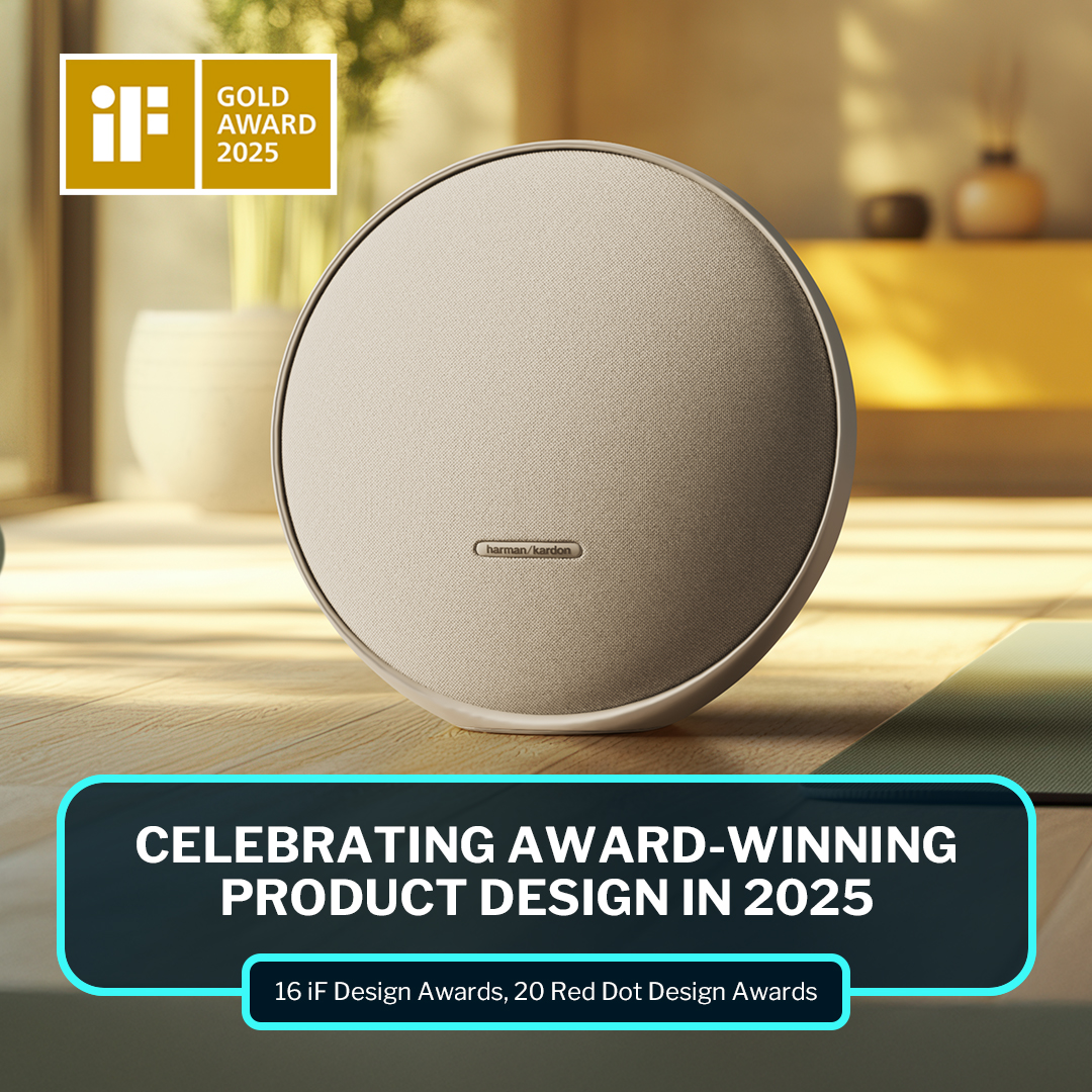 HARMAN (@harman) on Twitter photo We have earned 36 prestigious design awards in 2025 for <a href="/JBLaudio/">JBL</a>, <a href="/HarmanKardon/">Harman Kardon</a>, <a href="/AKGaudio/">AKG by HARMAN</a>, <a href="/MarkLevinson/">Mark Levinson</a> audio brands, including our first-ever iF Gold Design Award for the Harman Kardon Onyx Studio 9 speaker! Learn more: bit.ly/3Zqis9G We have earned 36 prestigious design awards in 2025 for <a href="/JBLaudio/">JBL</a>, <a href="/HarmanKardon/">Harman Kardon</a>, <a href="/AKGaudio/">AKG by HARMAN</a>, <a href="/MarkLevinson/">Mark Levinson</a> audio brands, including our first-ever iF Gold Design Award for the Harman Kardon Onyx Studio 9 speaker! Learn more: bit.ly/3Zqis9G