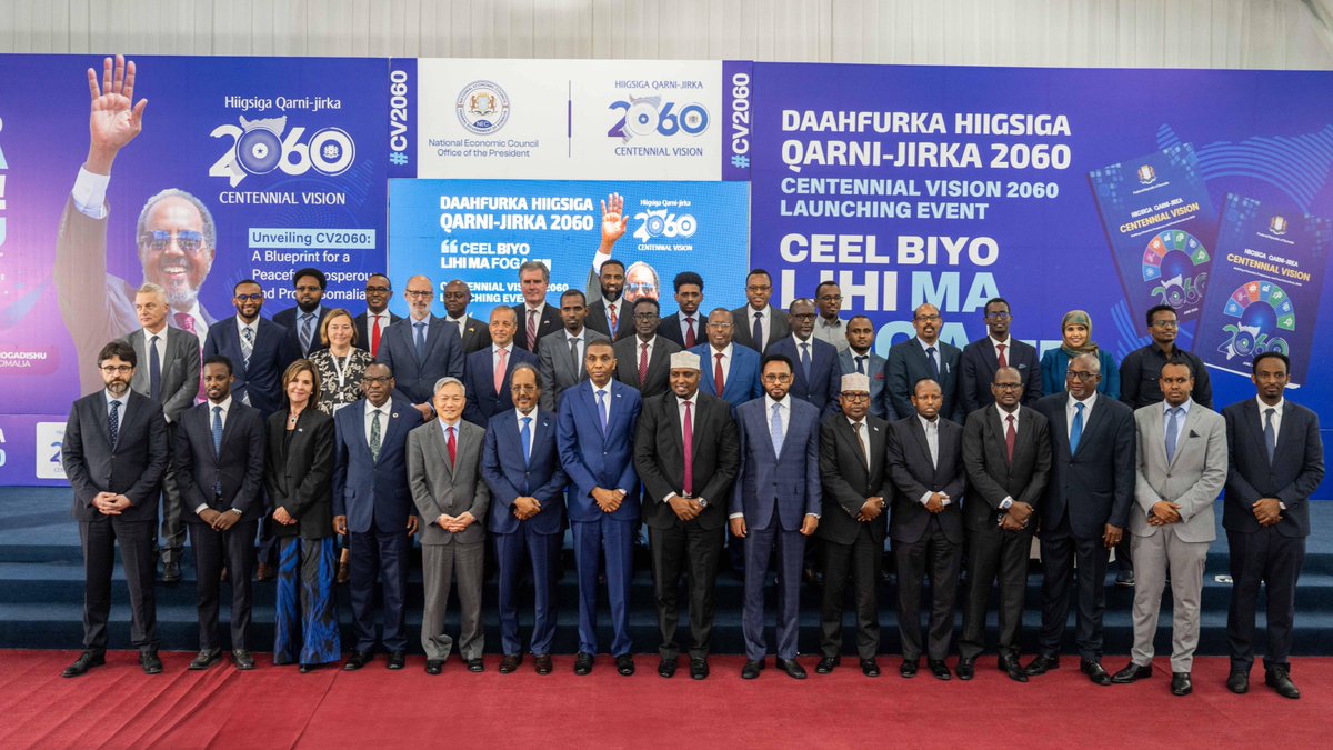 “But what do nations do when faced with adversity? Some wait. Others forge ahead. Today, #Somalia has chosen the latter approach – through its Centennial Vision 2060 (#CV2060), the country is reclaiming its voice, rewriting its story and reinventing its future with collective