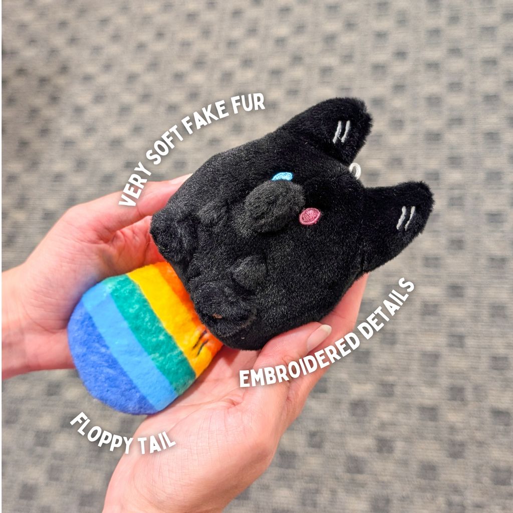 Small, soft.. ready to travel with you! 
I designed these plush toys to remind you that you're amazing the way you are, even if you feel small. 🏳️‍🌈 ✨ Be proud!