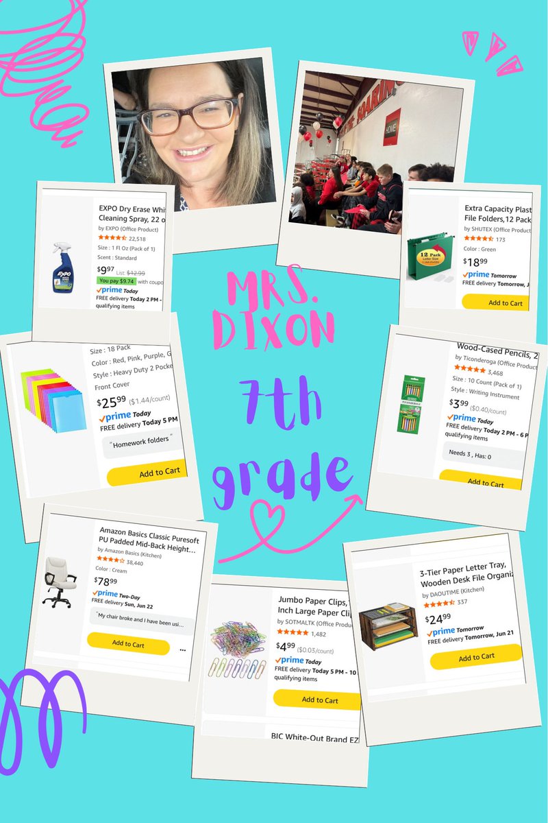 MsDixon7th's tweet image. Happy Monday, friends!   It’s a beautiful day to #clearthelist.
👋🏻 I am a 7th grade teacher in Florida.  I teach all subjects in a self contained classroom. #helpateacher