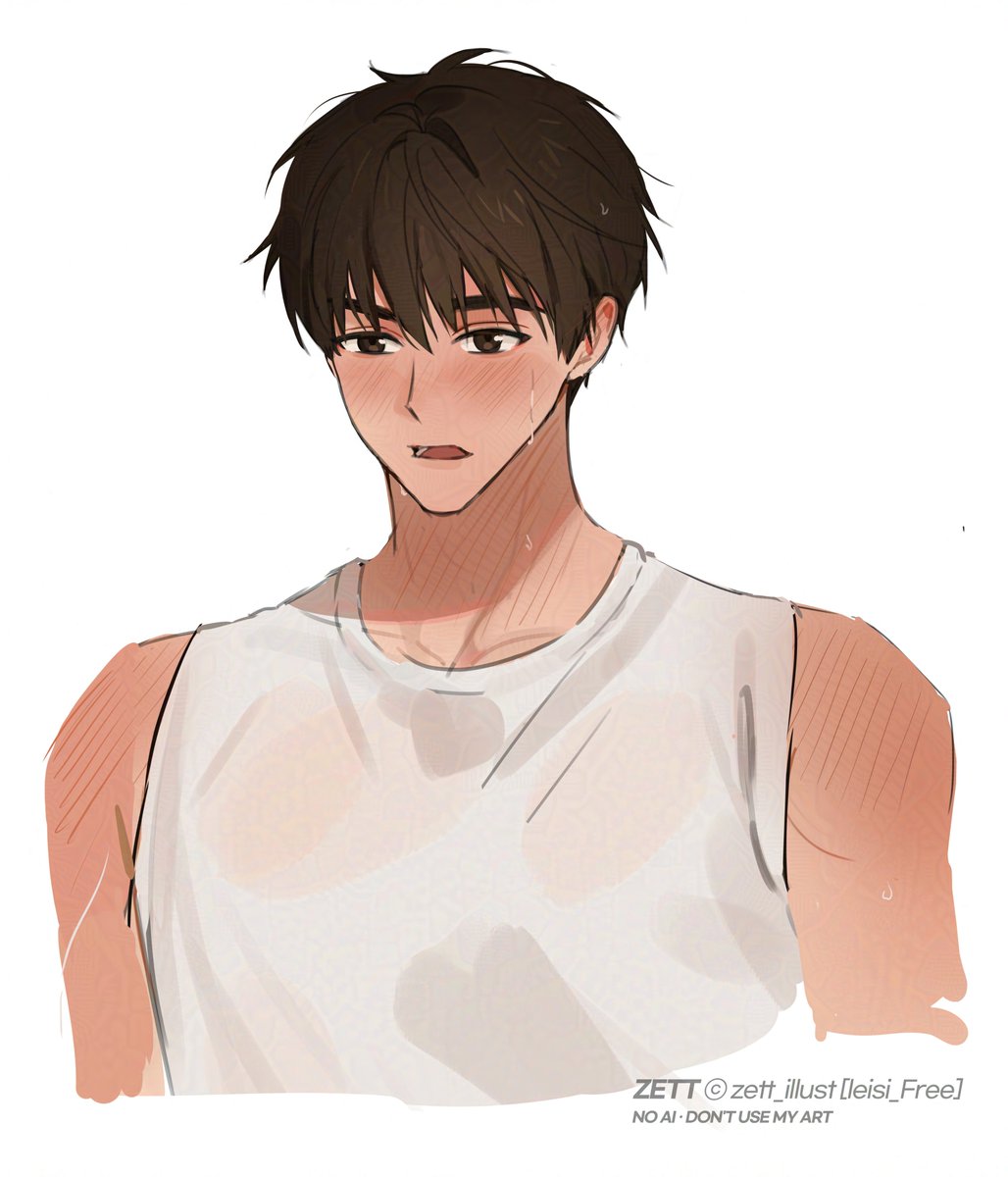 단지 엄청 더울 뿐인 민소매 태의 낙서