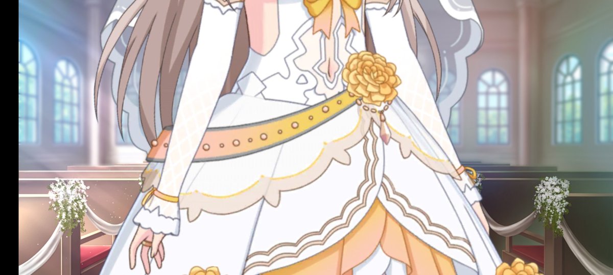 しえちゃんのウェディングドレスはメダル交換で取りました。
(たつも取りたかったけど、アドバンスはどうにもならない…)

ハーフツインを解いて、ストレートになったので、いつもより大人っぽいですね😌

相変わらず手足が半分くらい透けてるのと、
おへそに対する拘りがラスバレくんさん

 #ラスバレ