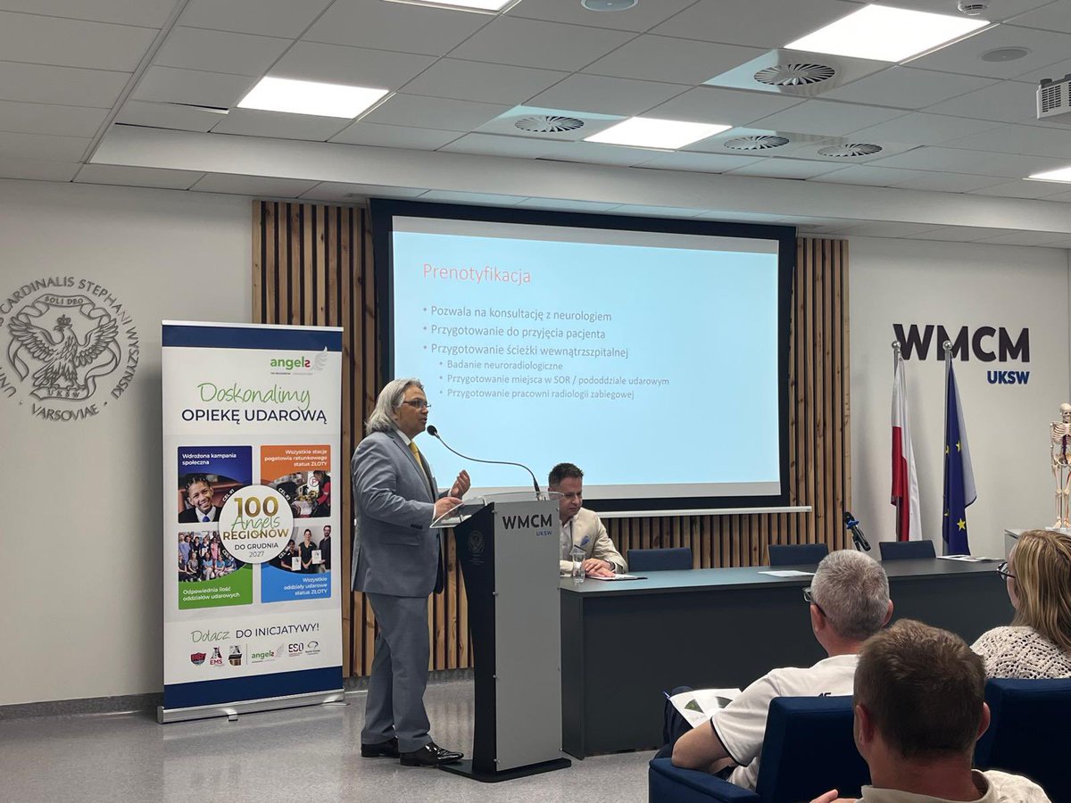 Adam Kobayashi (@adamkobayashimd) on Twitter photo Today we are holding the EMS Angels Initiative conference <a href="/WMCM_UKSW/">Faculty of Medicine, Cardinal Wyszynski University</a> . We are training EMS services in prehospital management of stroke. Thank you <a href="/FilipMSzymanski/">Prof. Filip M. Szymanski</a> <a href="/sadowska_b/">dr Monika Sadowska</a> <a href="/MichalRuminskii/">Michał</a> for your support!
<a href="/ESOstroke/">European Stroke Org</a> <a href="/neurologiczne/">Polskie Towarzystwo Neurologiczne</a> <a href="/PTChCpl/">PTChC 🩺 Polish Society of Civilization Diseases</a> Today we are holding the EMS Angels Initiative conference <a href="/WMCM_UKSW/">Faculty of Medicine, Cardinal Wyszynski University</a> . We are training EMS services in prehospital management of stroke. Thank you <a href="/FilipMSzymanski/">Prof. Filip M. Szymanski</a> <a href="/sadowska_b/">dr Monika Sadowska</a> <a href="/MichalRuminskii/">Michał</a> for your support!
<a href="/ESOstroke/">European Stroke Org</a> <a href="/neurologiczne/">Polskie Towarzystwo Neurologiczne</a> <a href="/PTChCpl/">PTChC 🩺 Polish Society of Civilization Diseases</a>
