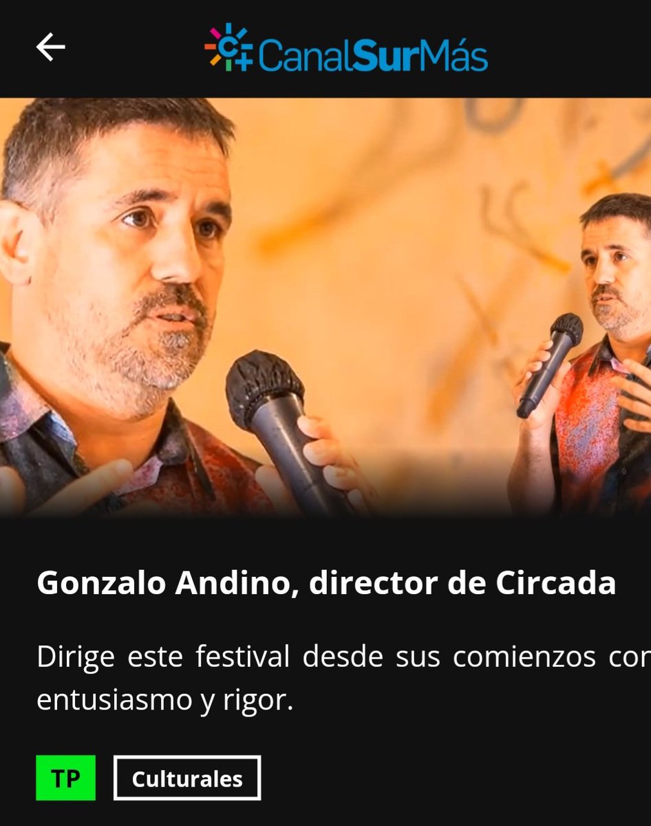 Leonardo Sardiña Linde (@sardinaleonardo) on Twitter photo Ya en <a href="/canalsurmas/">CanalSur Más</a> el programa donde se habla de <a href="/FestivalCircada/">Festival Circada</a> y del #circo contemporáneo canalsurmas.es/videos/detail/… Ya en <a href="/canalsurmas/">CanalSur Más</a> el programa donde se habla de <a href="/FestivalCircada/">Festival Circada</a> y del #circo contemporáneo canalsurmas.es/videos/detail/…