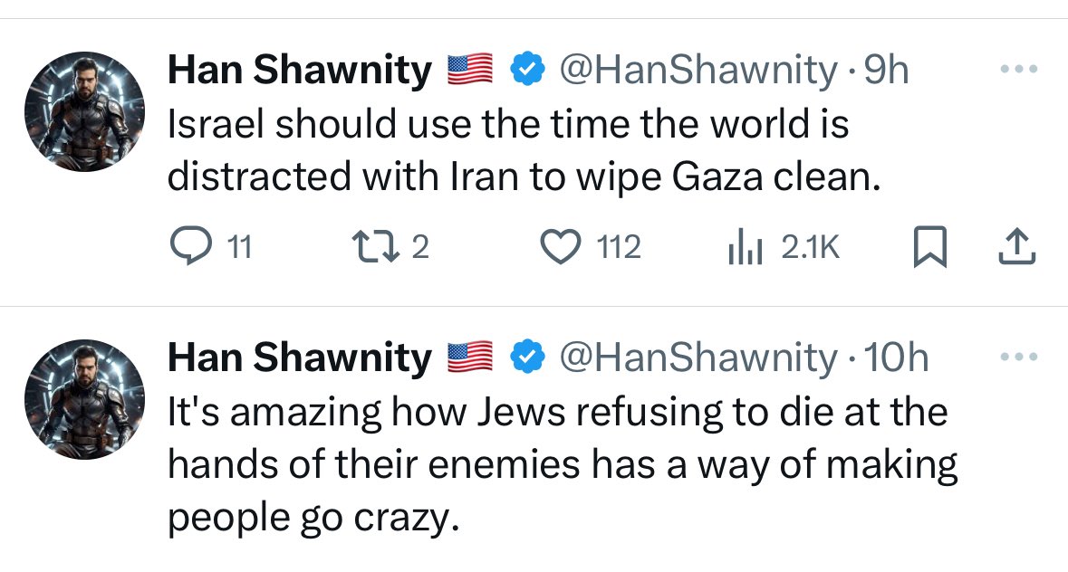 Ahmed_Rehab's tweet image. This is textbook example of the derangement syndrome, pro-genocide zionists suffer from. This guy thinks people’s issue with him is “Jews refusing to die”.. ONE hour later in the very NEXT tweet he exhibits the actual reason: calling for mass murder of children, women and men.